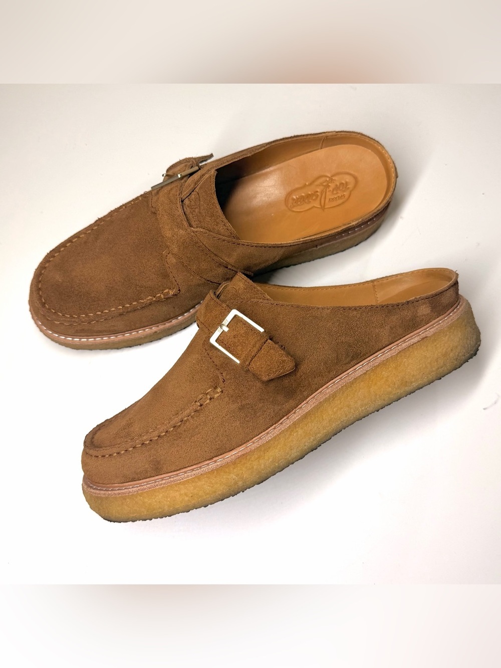 Sperry Women's Captsox Oxford Crepe Mules in tan Size - 10 - Picture 8 of 9